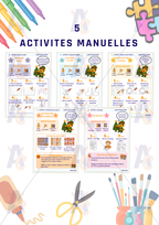 Activités manuelle pour enfants sur le thème de Noël avec création d'un sapin décorer de boules puis chaussette de Noël, maison en pain d'épice dans une foret, plateau de jeu " distribution de cadeaux" avec des cartes et coloriages. 